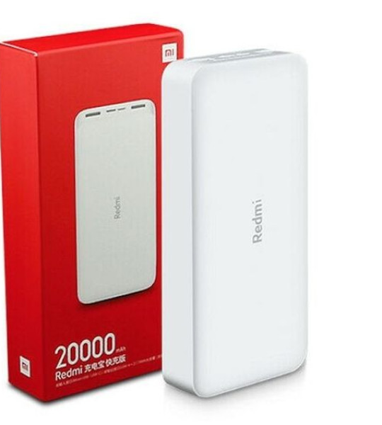 Xiaomi Redmi 20000mAh 18W QC3.0 Fast Charging Power Bank (White)